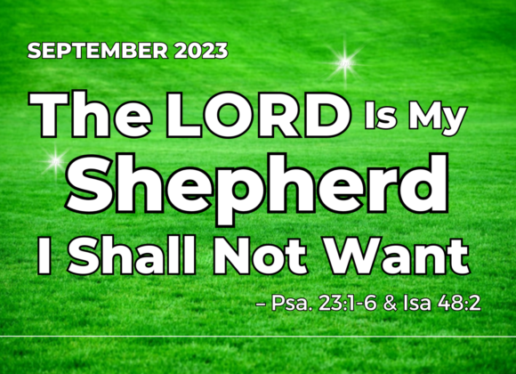 THE LORD IS MY SHEPHERD I SHALL NOT WANT.