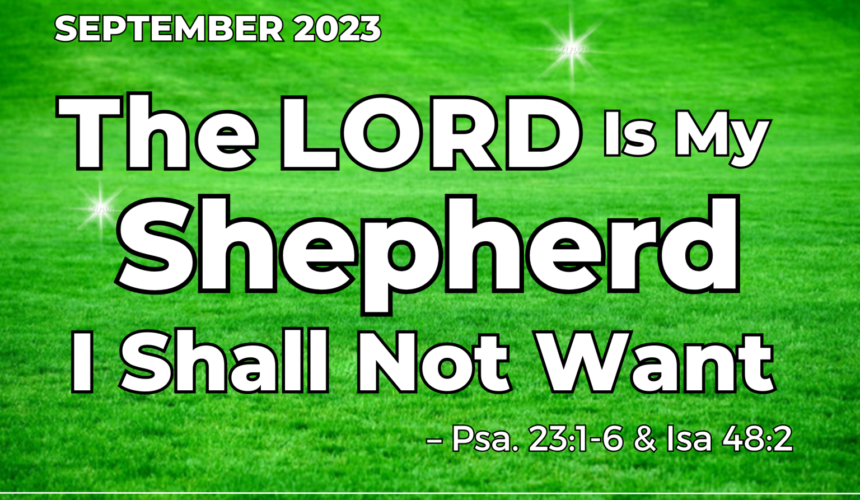 THE LORD IS MY SHEPHERD I SHALL NOT WANT.